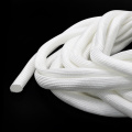 ID 2mm Chemical Fiberglass Tube Braided Wire Cable Sleeve Insulated Flame Resistant Soft Pipe High Temperature 600Deg.C White