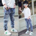 Boys Jeans Full Length Denim Pants 2021 Spring Autumn Fashion Boys Pants Casual Kids Clothes 4 6 8 10 12 Years Children Clothing