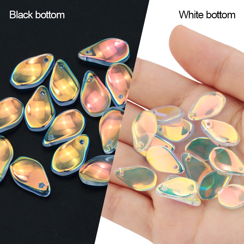 Best quality super shiny AB crystal beads WaterDrop beads beads glass Cabochon Lampwork beads for jewelry making DIY 28pcs/lot