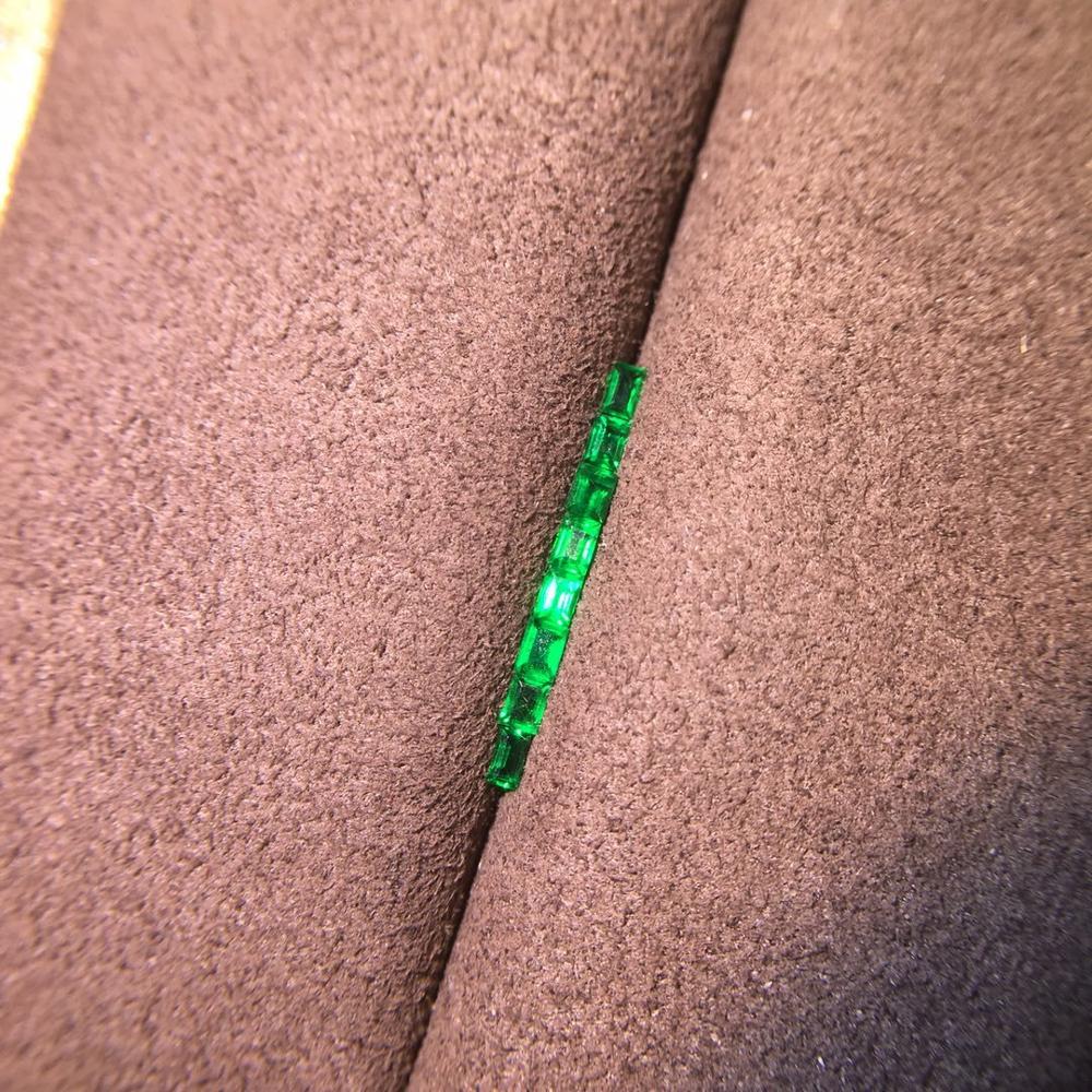 AS123 Emerald 0.31CT Rectangle Shape Nature Pakistan Vivid Green Emeralds Loose Gemstones Loose Stones