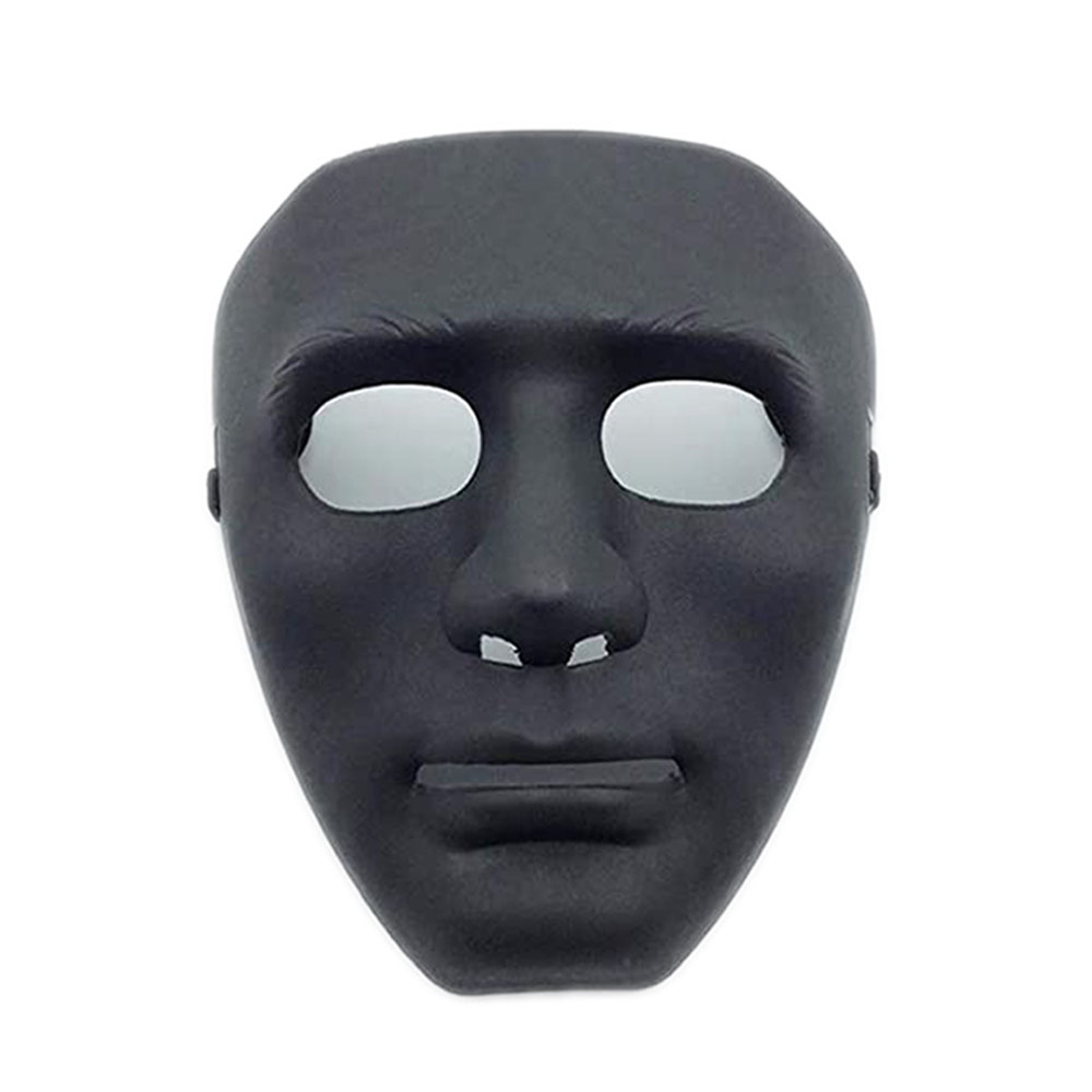 Full Face Unisex Street Dance Opera Party Mask Cosplay Black White Face Hip Hop Stage Plastic Masks Halloween Masquerade Costume