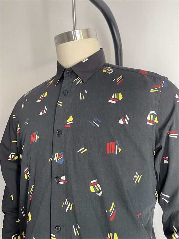 Multi Color Irregular Printed Long Sleeves