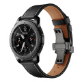 Leather strap for Samsung Gear S3 Frontier/Classic band Galaxy watch 46mm bracelet smart watch band Accessories Butterfly buckle