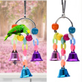 Colorful Beads Bells Parrots Toys Bird Accessories For Pet Toy Swing Stand Budgie Parakeet Cage Pet Bird Parrot Chew Swing Toys