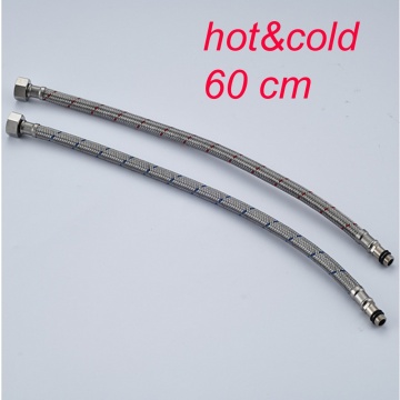 Free shipping 60cm Stainless Steel Faucet Plumbing Hose Hot and Cold Water Hose