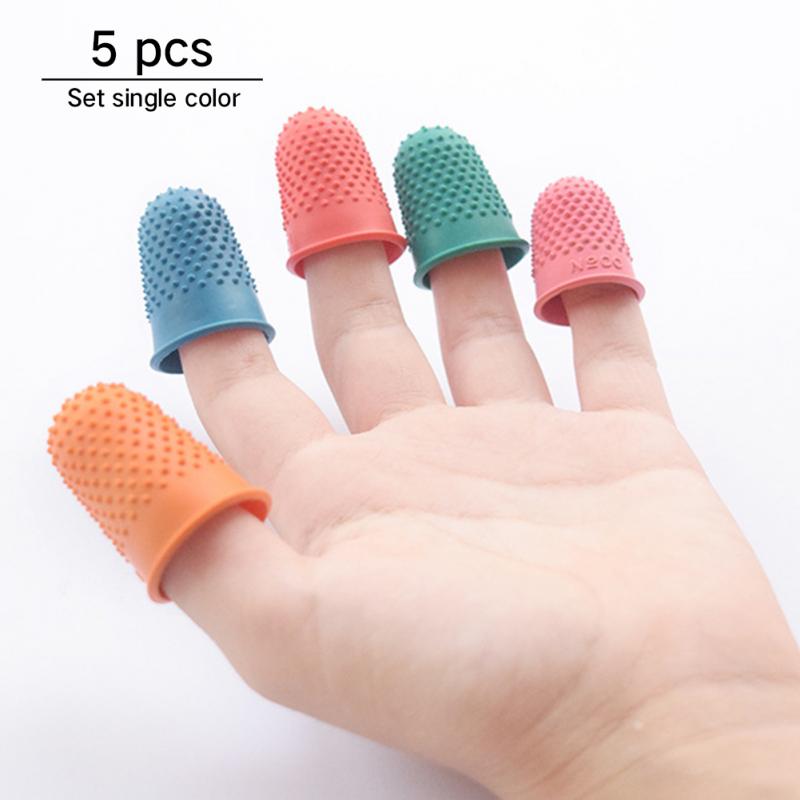 5Pcs Silicone Thimble Tip Hollowed Out Breathable Freely For Withnail Diy Sewing Needlework Accessory #116