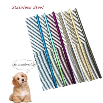 Stainless Steel Pet Comb Teddy Comb Dog Hair Comb Large Dog Knotted Comb Steel Comb Beauty Cleaning Supplies