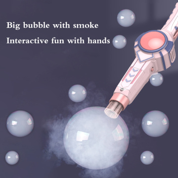 Bubble Machine Bubble Gun Bubble Maker Electric Spray Smoke Fog Bubbles Blower Toy With Gloves Bubbles Making Wand Kids Gift