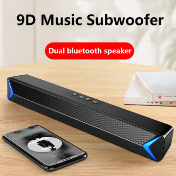 2020 new TV long Speakers AUX USB Wired and Wireless Bluetooth speaker Home Theater FM Radio Surround Soundbar for PC computer