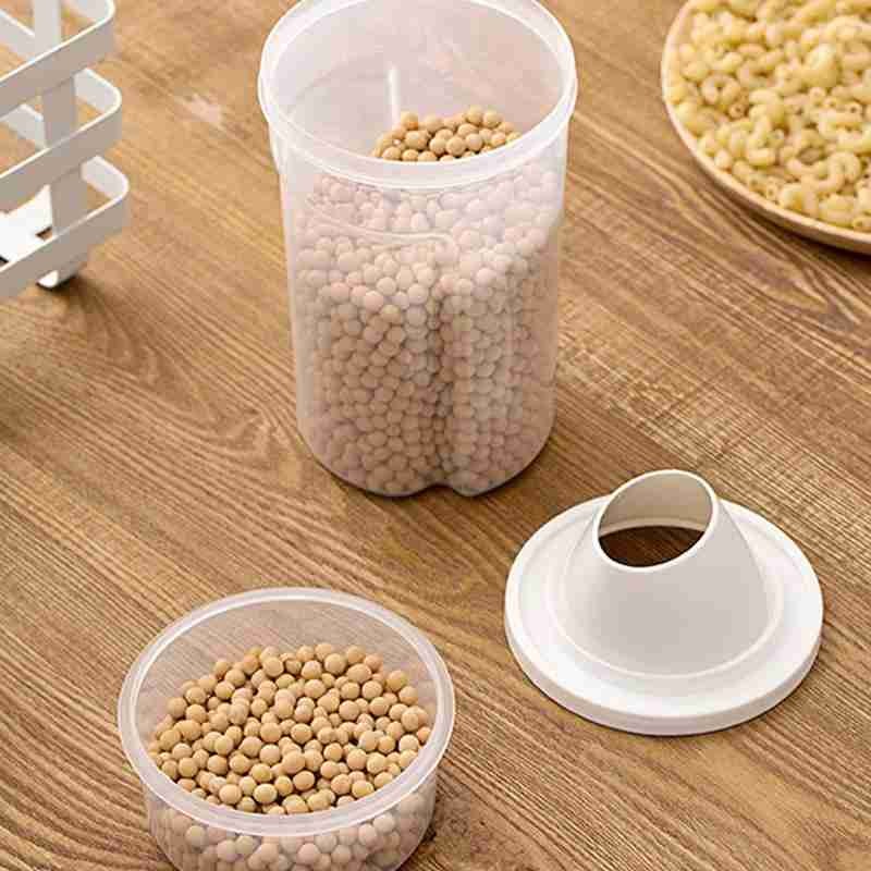 210/1500ml Plastic Kitchen Cereal Dispenser Storage Box Kitchen Food Grain Rice Container Portable Organizer Grain Storage Cans