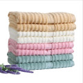 Bamboo Fiber Solid Color Cotton Towel Wave Pattern Large Absorbent Bath Towel Bathroom Supplies Optional baby care