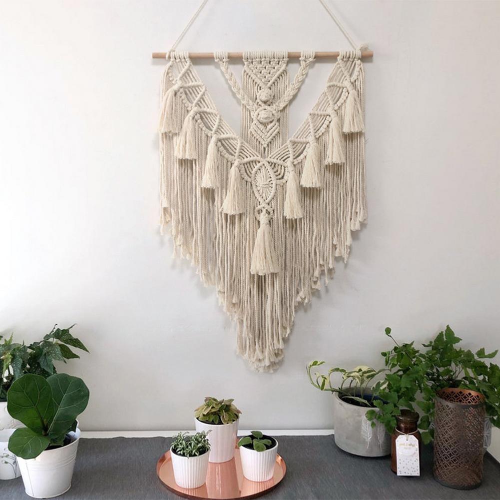 Hand-woven Pendant Macrame Wall Hanging Art Woven Tapestry Bohemian Crafts Decoration Gorgeous Tapestry For Home Bedroom