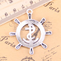 4pcs Charms rudder anchor helm 45x49mm Antique Pendants,Vintage Tibetan Silver Jewelry,DIY for bracelet necklace