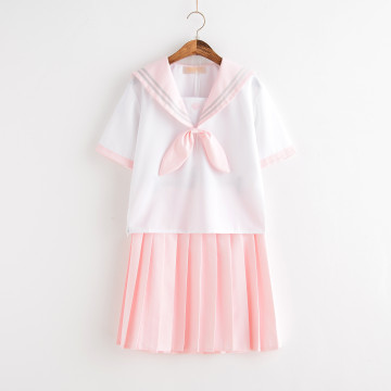 Sakura Light Pink Japanese School Uniform Skirt JK Uniform Class Uniforms Sailor Suit College Wind Suit Female Students Uniforms