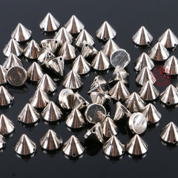 50 Pcs/lot Gold Silver Sew on Spike Rivet Studs Nail Punk Rock For Bags Dress Clothes DIY Bead Crafts Riveting Garment Wedding