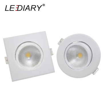 LEDIARY 10PCS/Lot LED COB Downlights 75mm Cut Hole Round Square 110-220V 5W Spotlight Ceiling recessed Fixtures Russian Delivery