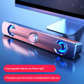 USB Wired Speaker Computer Bluetooth Speaker LED Light Bar Stereo Subwoofer Bass Speaker Surround Sound Box For PC Laptop Phone