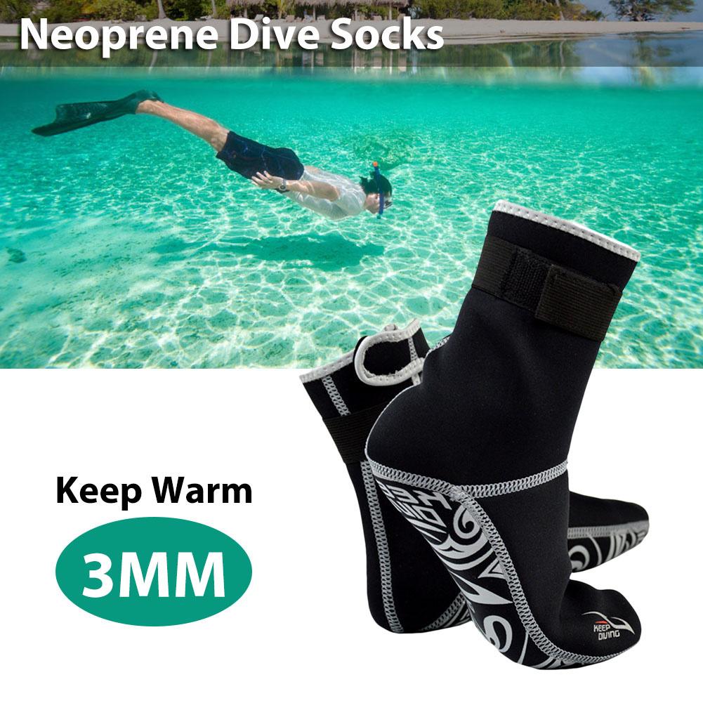 KEEP DIVING Professional 3MM Neoprene Scuba Dive Socks Wetsuit Material Shoes Snorkeling Equipment Winter Swim Warm Boots