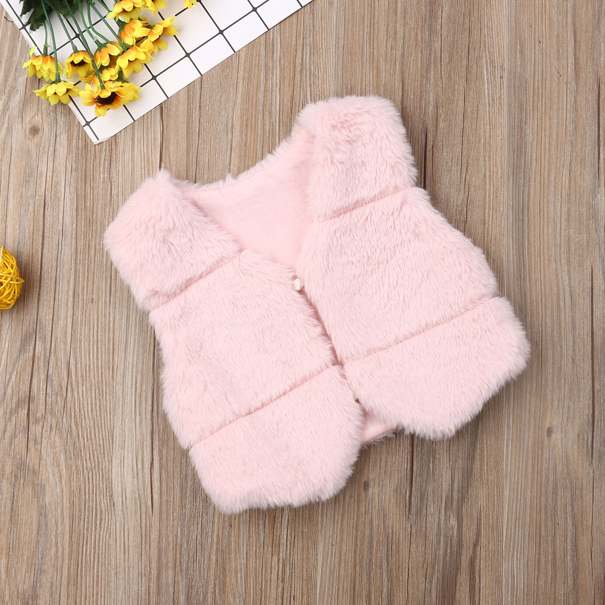 Girls Kids Winter Warm Faux Fur Vest Waistcoat Baby Girl Fashion Coat Outwear Jacket For Kid Girl 6M-3Y