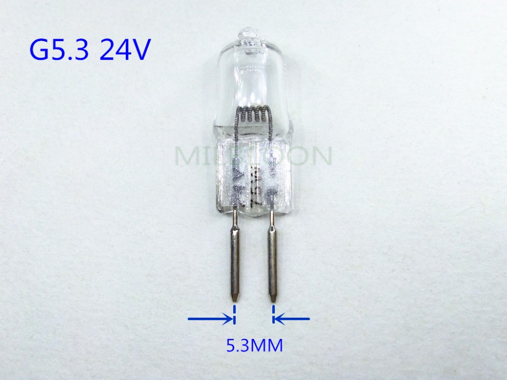 5PCS G5.3 24V halogen bulb 35w 50W G5.3 Aroma lamp bulb 24v Mechanical working light bulb 24v G5.3 70w crystal chandelier bulbs