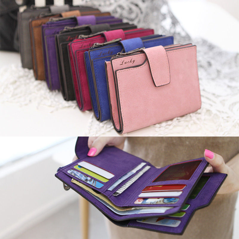 7 Colors Women's Casual Coin Key Holder Wallets Case Small Retro Purse Mini Bags Zipper Wallets