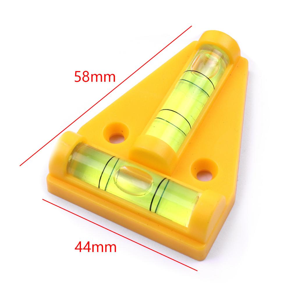 1pcs T Shape Spirit Level ABS & Plastic 2 Direction Bubble Level for Adjusting Angle Level Measuring Instrument Tool 44mm*58mm