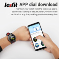 Lesfit Round Full Touch Men Smart Sport Watch Women Bluetooth Waterproof Smartwatch Android Heart Rate Activity Fitness Tracker