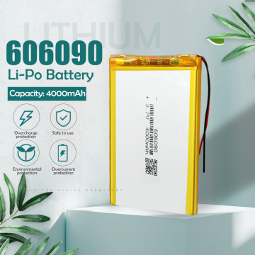 3.7v 4000mAh 606090 Rechargeable Lipo Battery For GPS MP4 Camera Power Bank Tablet Electric Toys PAD DVD Lithium Polymer Battery