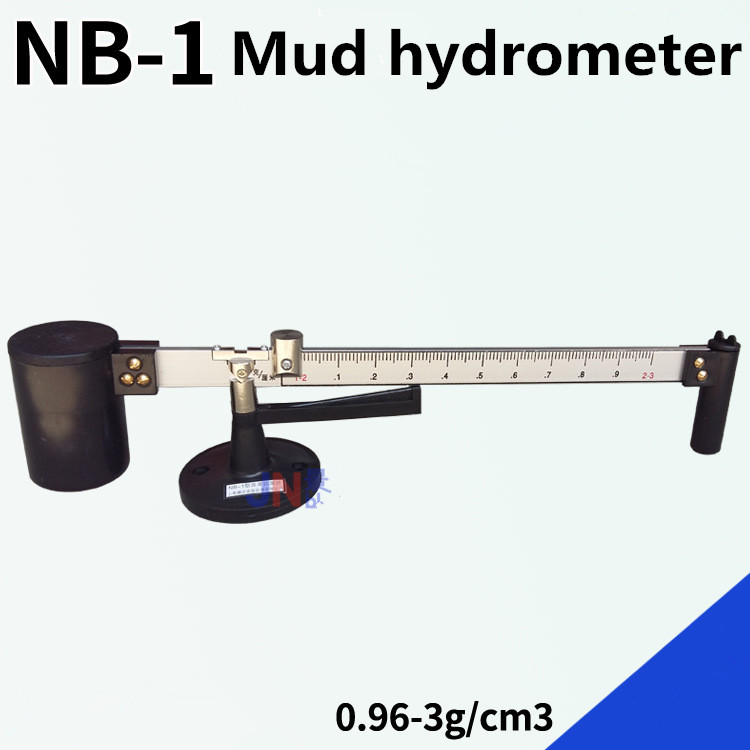 Mud hydrometer densitometer density meter mud scale Range: 0.96-3g/cm3 Measurement accuracy: 0.01g/cm3