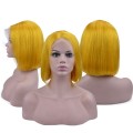 Yellow 13x4 lace front bob wig