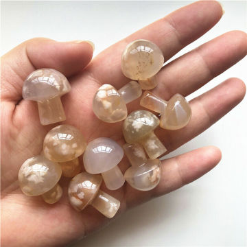 Medium Cute Natural Crystal Mushroom Agate Stone Crystal Polished Mushroom Meditation Reiki Healing Natural Quartz Crystals