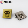 2/5pcs Square Handbag Turn Lock Clasp Buckles for Bags Purse Metal Clasps DIY Hardware Part Accessories Leather Craft