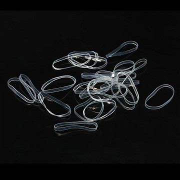 100pcs/lot 4.3cm In Diameter Cheap Transparent Flexible Rubber Band Women Girls Elastic Multifunctional Simple Hair Band 16g