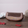 QSHAVE Black Gold Sandal Thickened Antistatic Sandalwood Comb Ladies Bag Comb Small 13cm Thickened Sandalwood Comb