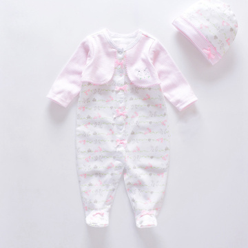 Baby girls roupas de bebe new baby rompers +hat 100% soft cotton long sleeves overalls newborn baby girl clothes unisex clothing