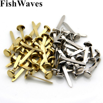 50Pcs 8X25mm Gold Metal Round Brads Scrapbooking Embellishment Fastener Brad Studs Spikes DIY Crafts For Home Paper Decoration