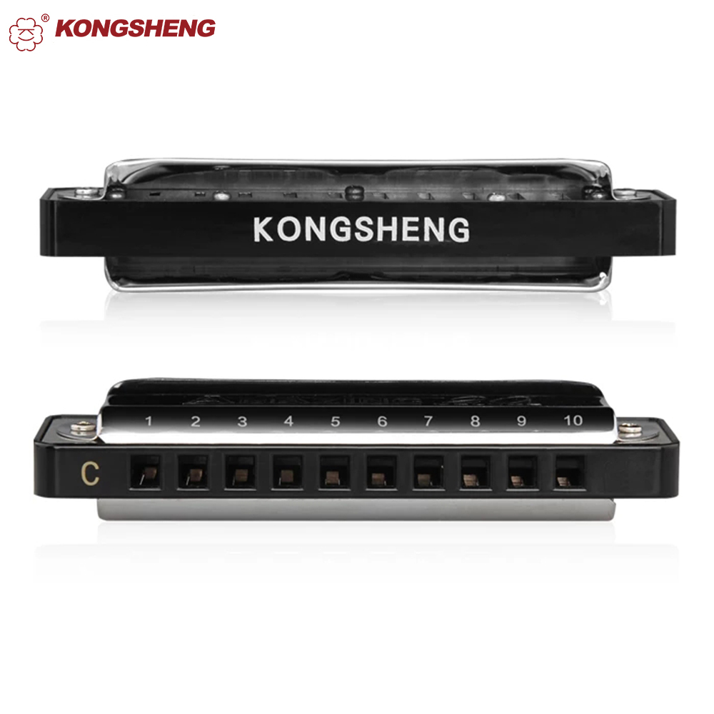 KONGSHENG Diatonic Professional Amazing 20 Deluxe Harmonica 10 Holes Blues Harp Mouth Organ Key of C ABS Comb Musical Instrument