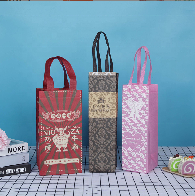 custom wine tote bag