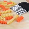 Stainless Steel Potato Chips Making Peeler Cutter Vegetable Kitchen Knives Fruit Tool Knife Accessories Wavy Cutter