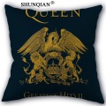 Rock band queen Pillow Cover Custom Cotton Linen Decorative Pillows Covers Case For Textiles Chair 45x45cm one side A1017