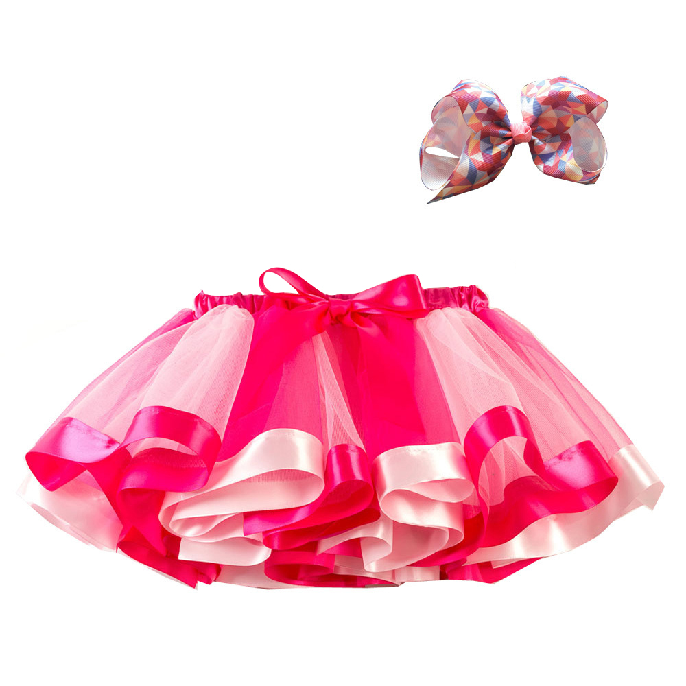 Tutu Skirt Girl Rainbow Unicorn Tutu Dance Skirt Birthday Princess Ball Gown Children Kids Clothes Elastic Party Pettiskirt
