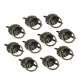 10pcs Green Bronze Color Ring Pin Handle Drawer Cabinet Desk Pull Knob Furniture Accessories