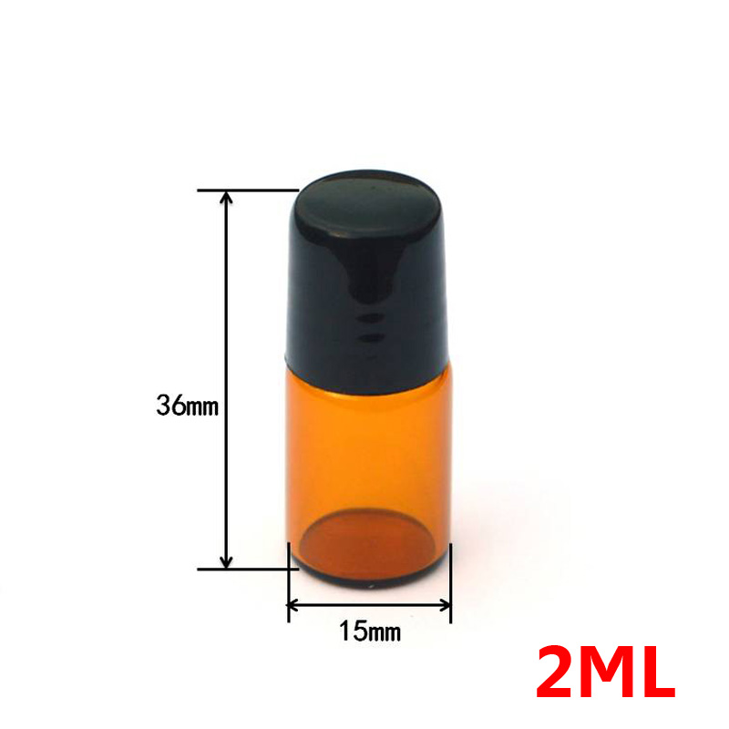 Hot 5pcs 2ml Roller Bottles Perfume Sample Roll on Bottles for Essential Oils Roll-on Refillable Deodorant Containers