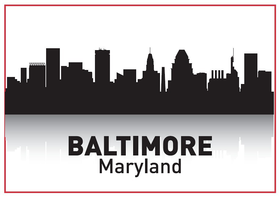 Maryland Baltimore Skyline Souvenir Fridge Magnets 20293
