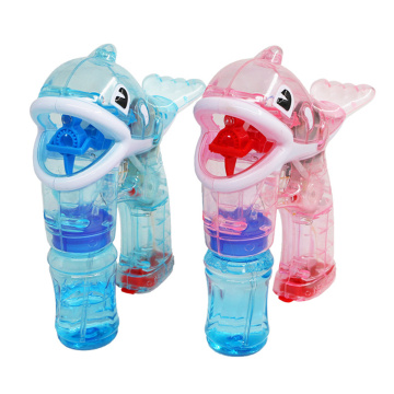 Dolphin Musical LED Light Up Bubble Gun Machine Blower for Kids Babies Bath Toys