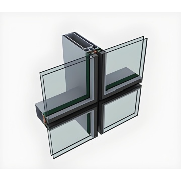 Hidden Frame Glass Curtain Wall Aluminum Extrusion