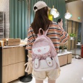 Japanese Nylon Backpack Teenage Girls High School Bulk Kids School Bags Waterproof Pink Korean Plecak Szkolny Bags AE50SB