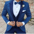 Custom Made Men's Suit 2020 Wedding Tuxedos Formal Printing Best Man Suits Groom Wear Tuxedos 3 Pieces Suits (Jacket+Pants+vest)