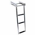 3-Step Under Platform Boat Boarding Stainless Steel Telescoping Ladder