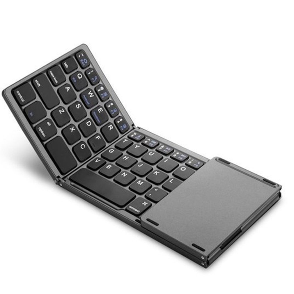 Mini folding keyboard Bluetooth Foldable Wireless Keypad with Touchpad for Laptops Tablet PC Mobile Phones